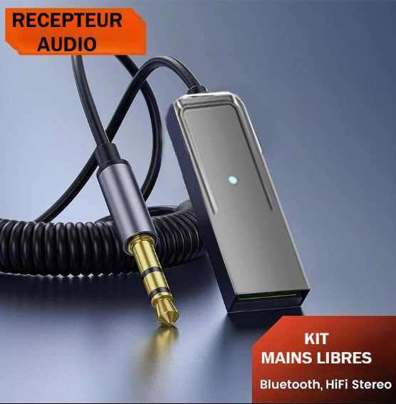 adaptateur bluetooth voiture rectangulaire noir