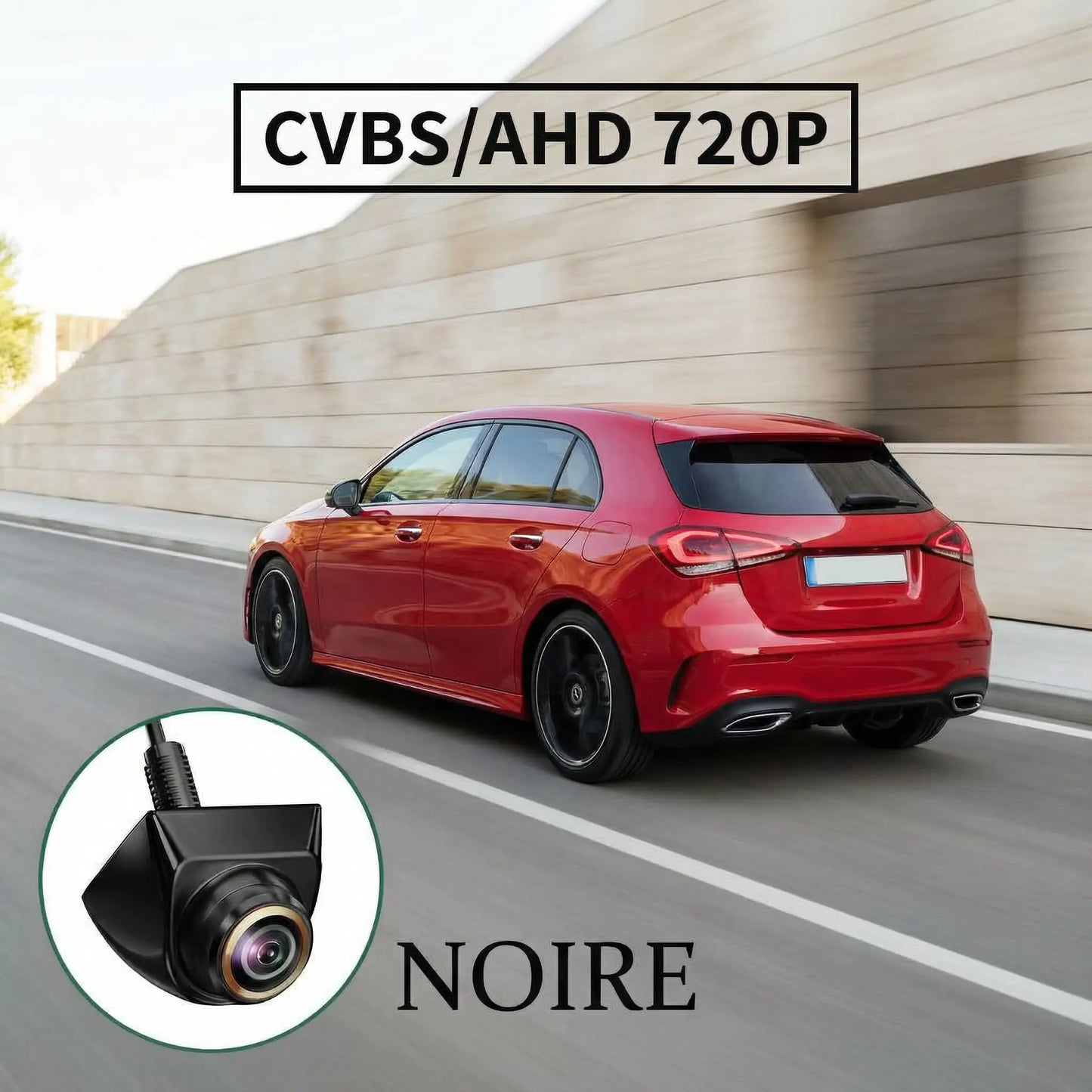 camera de recul noire cvbs ahd720p