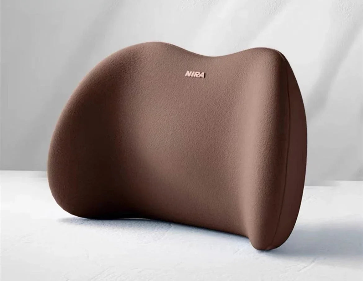 coussin ergonomique lombaire marron