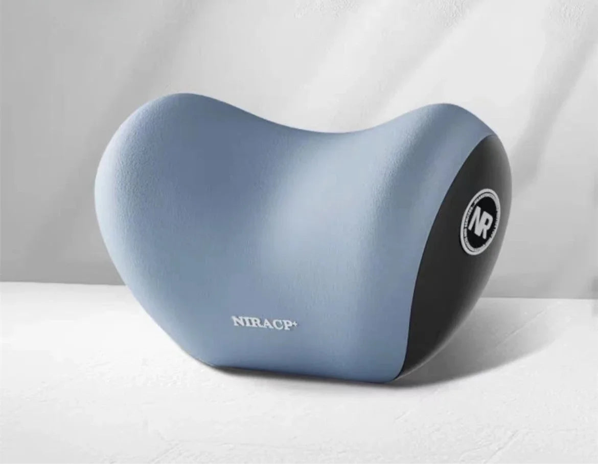 coussin ergonomique nuque bleu