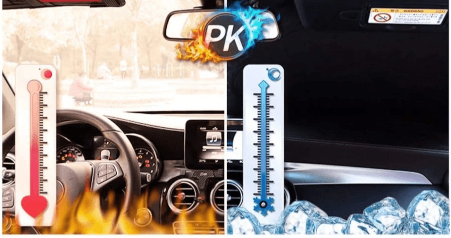 pare soleil voiture chute temperature habitacle