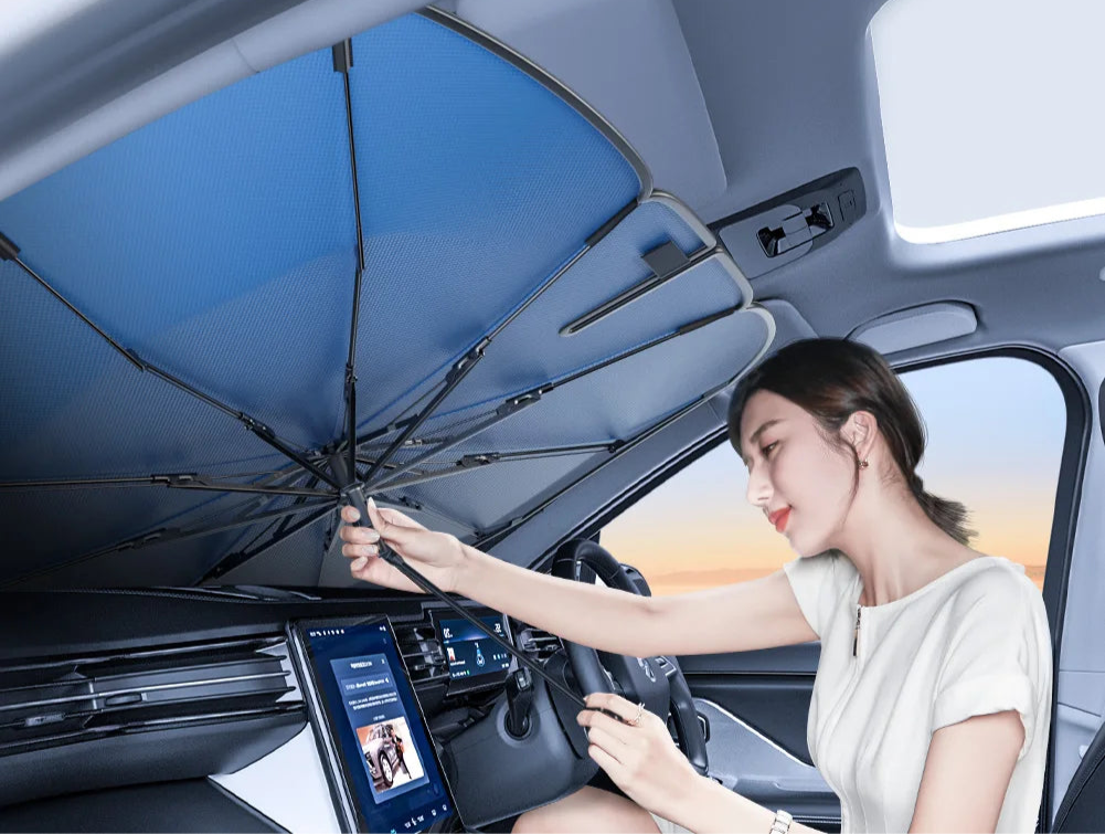 pare soleil voiture forme parapluie