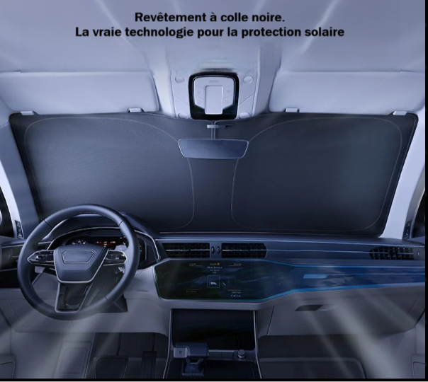 pare soleil voiture revetement noir opaque
