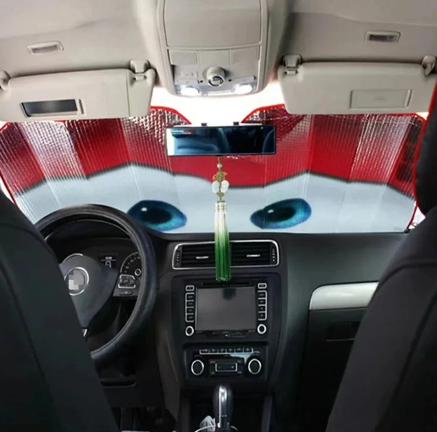 pare soleil voiture vue interieur habitacle