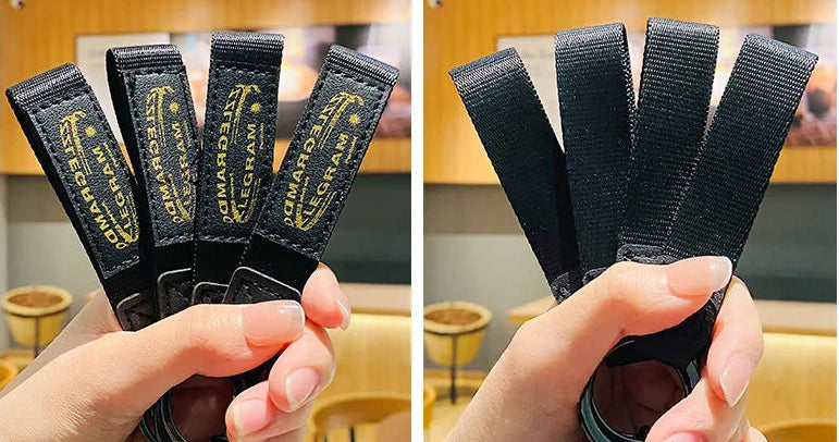 porte cle sangle noire recto verso