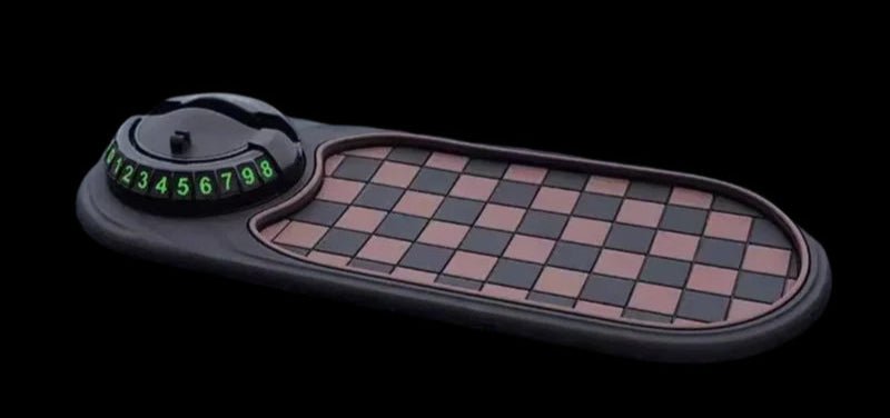 support telephone voiture damier model brun noir