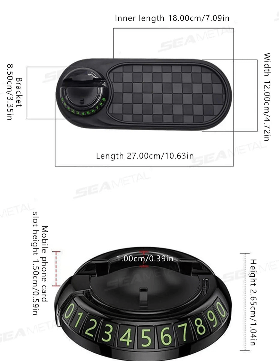 support telephone voiture dimensions