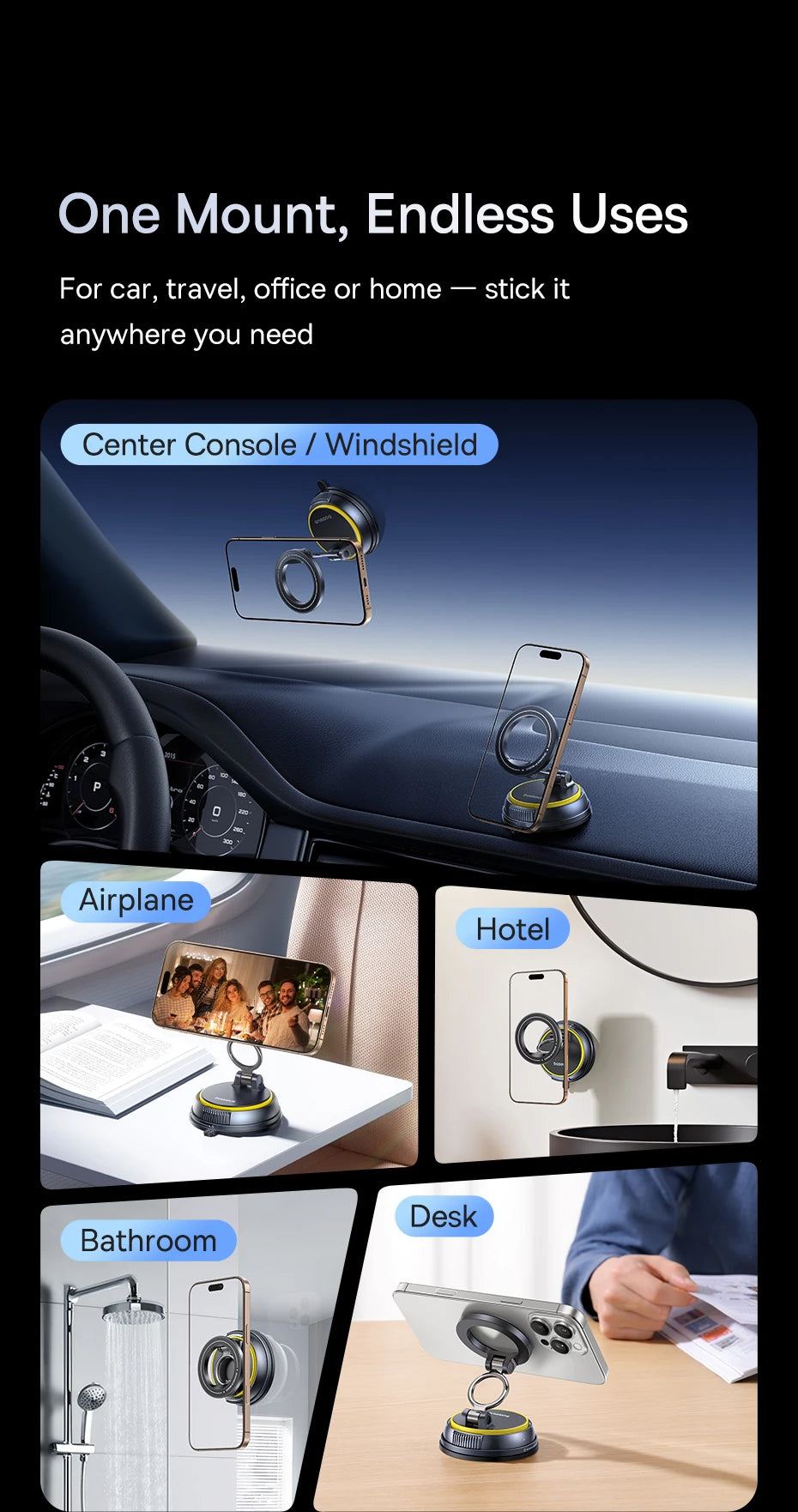 SUPPORT TELEPHONE VOITURE MAGNETIQUE | SCOBIC™