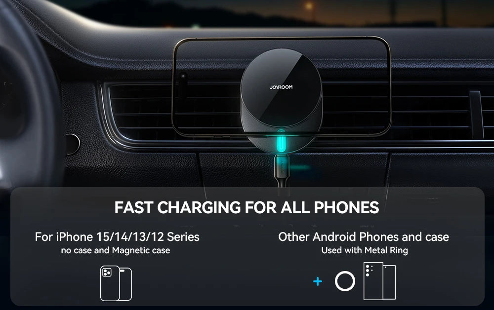 SUPPORT TELEPHONE VOITURE MAGNETIQUE | CHARGE RAPIDE