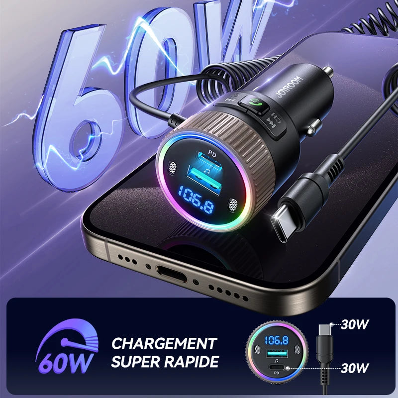 adaptateur bluetooth voiture chargement rapide