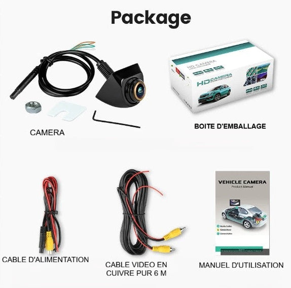 camera de recul contenu boite