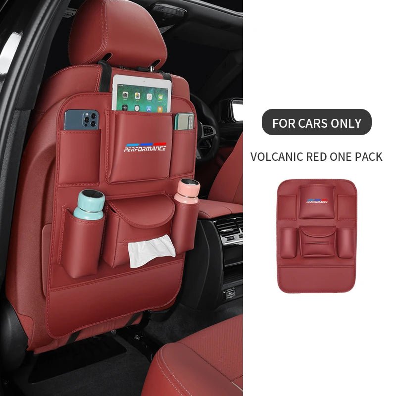 For BMW performance Car Organizer Seat Back Multi - pocket Storage Bag Rear Antiwear Backrest Protection Anti - kick Pad Accessories - Ambiance Auto