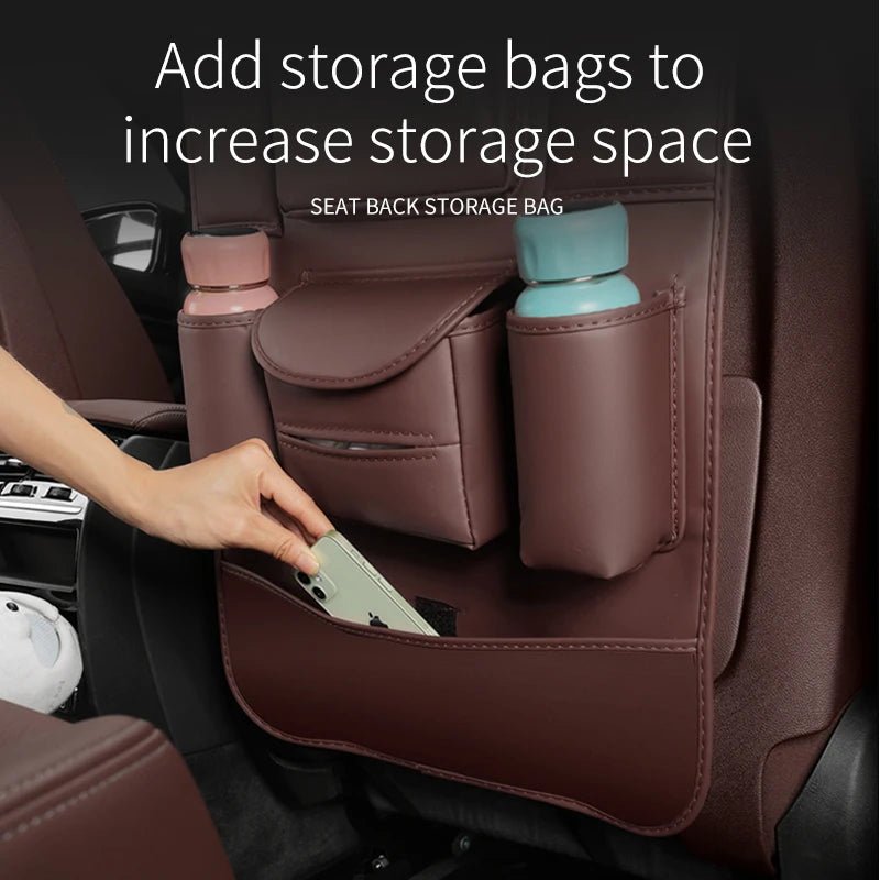 For BMW performance Car Organizer Seat Back Multi - pocket Storage Bag Rear Antiwear Backrest Protection Anti - kick Pad Accessories - Ambiance Auto