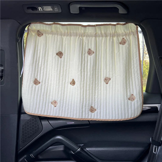 pare soleil voiture bebe blanc model nounours