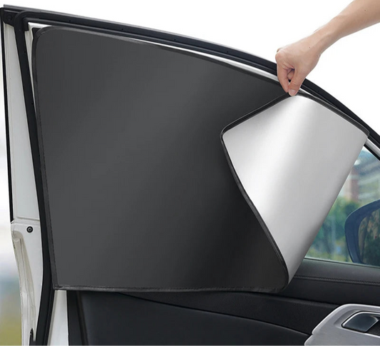 pare soleil voiture opaque noir argent