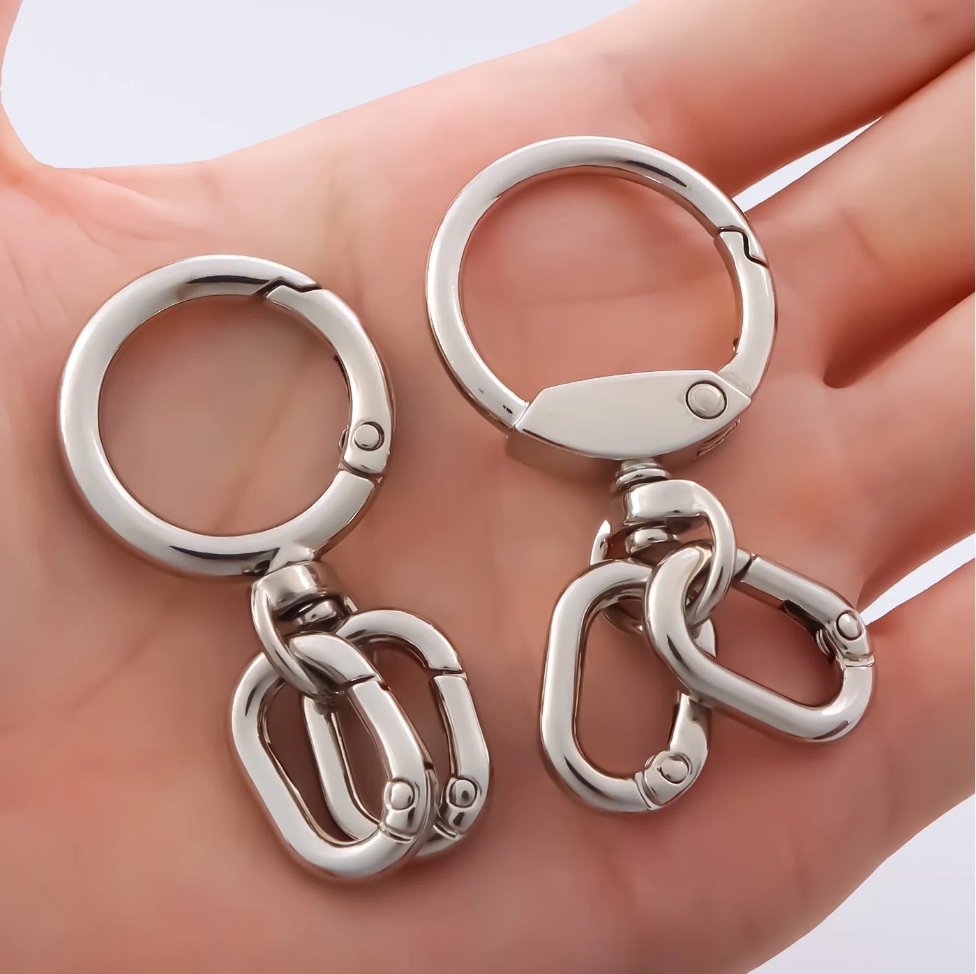 porte cle deux models argent