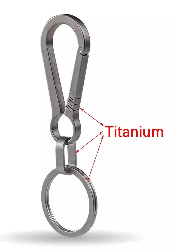 Porte - clé Mousqueton Titane | ULTRASTRENGH - Ambiance Auto