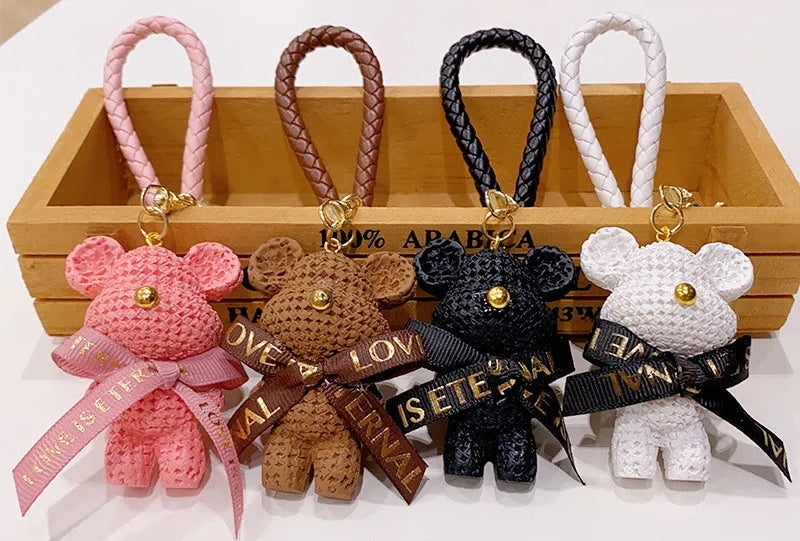 porte cle ours quatre couleurs differentes