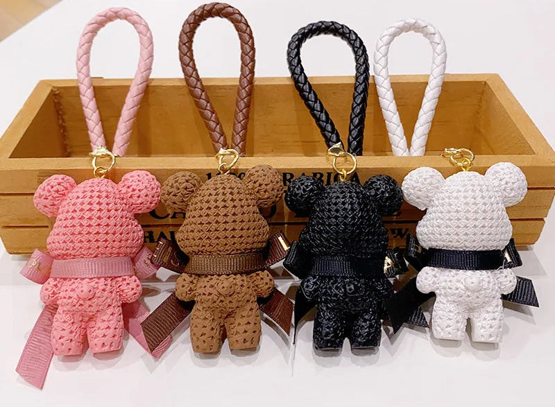 porte cle ours vue arriere quatre couleurs differentes