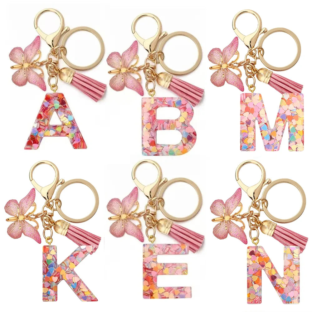 porte cle rose six models lettres