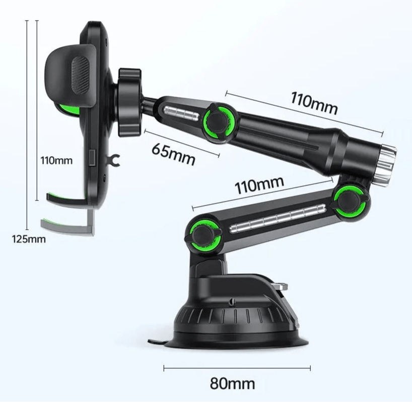 support telephone voiture dimensions en detail