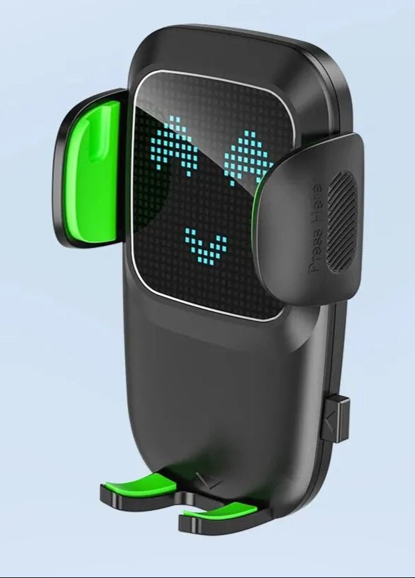 support telephone voiture fun noir vert