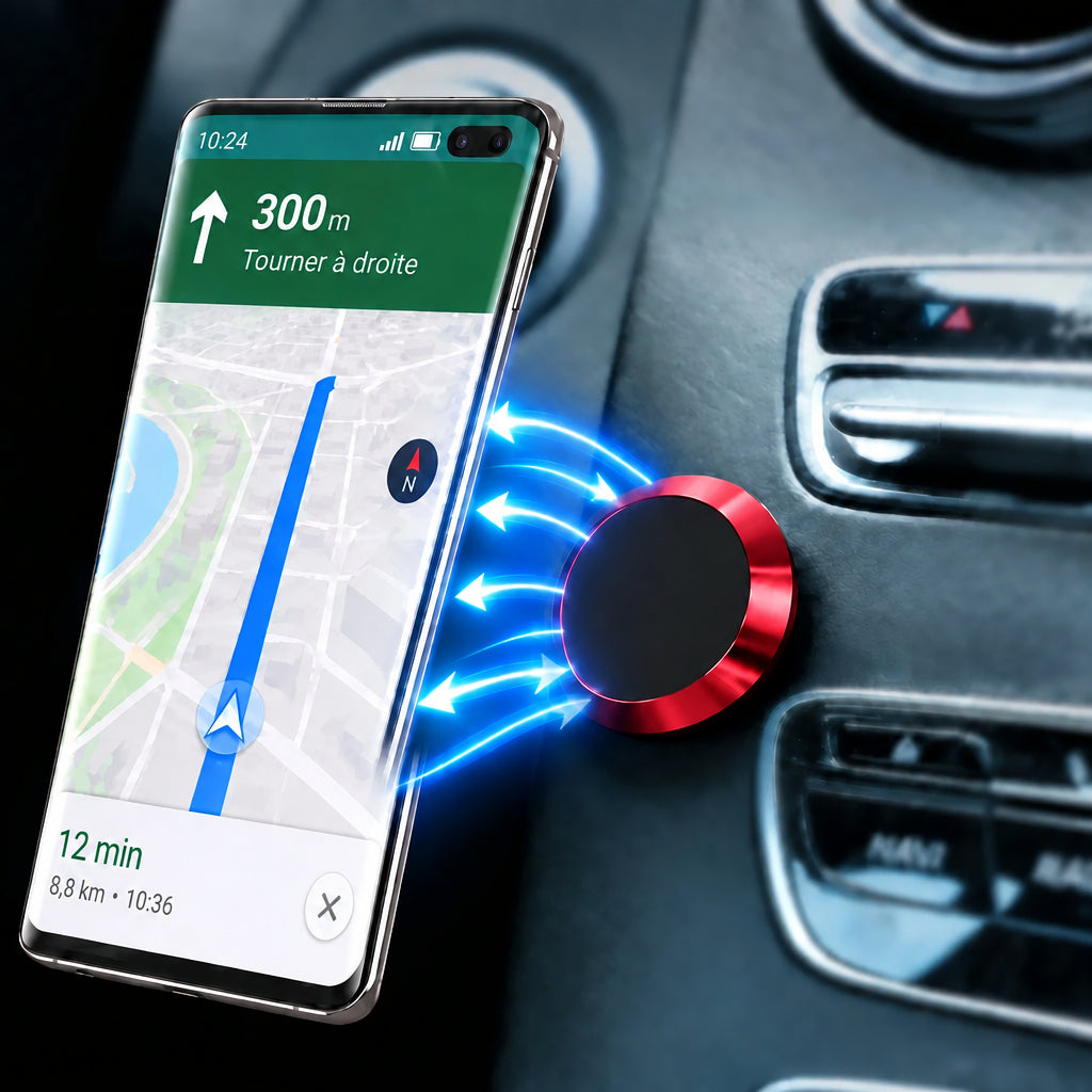 support telephone voiture magnetique aide conduite