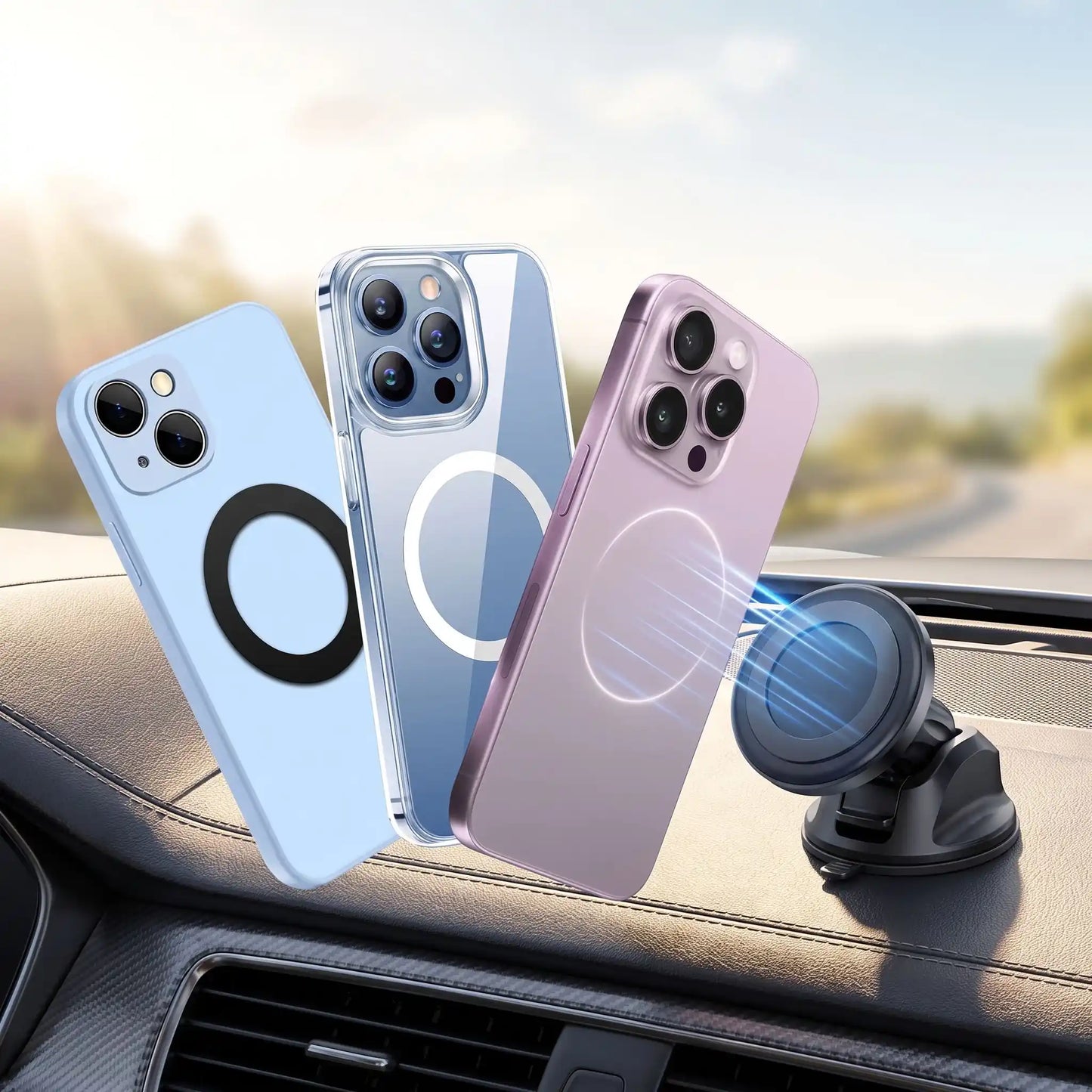 support telephone voiture magnetique multi telephones