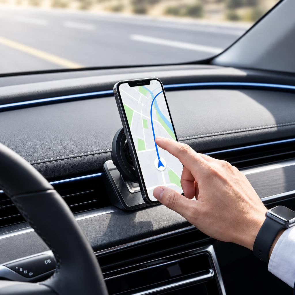 support telephone voiture magnetique pratique
