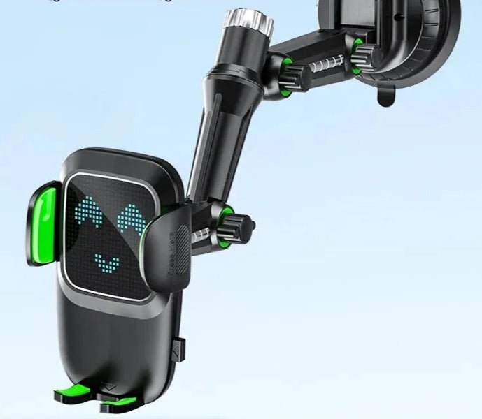 support telephone voiture model noir vert