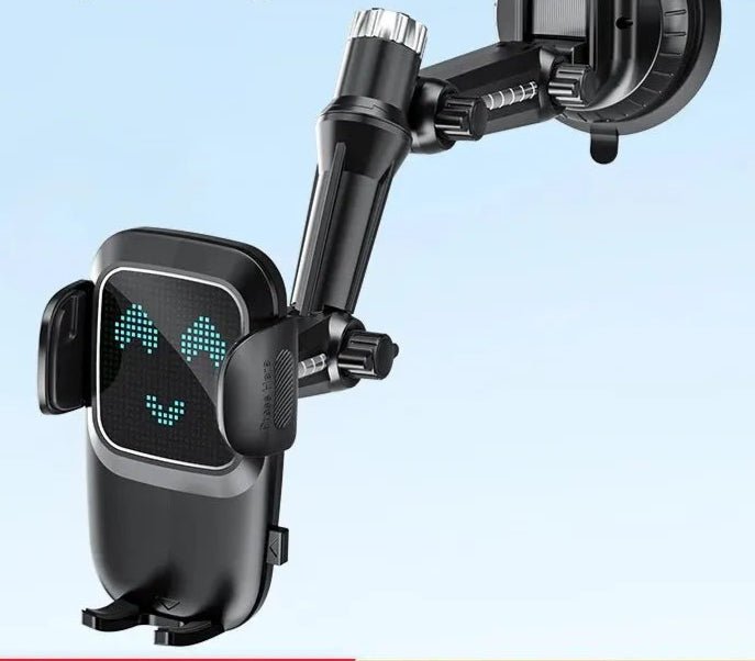 support telephone voiture model total noir