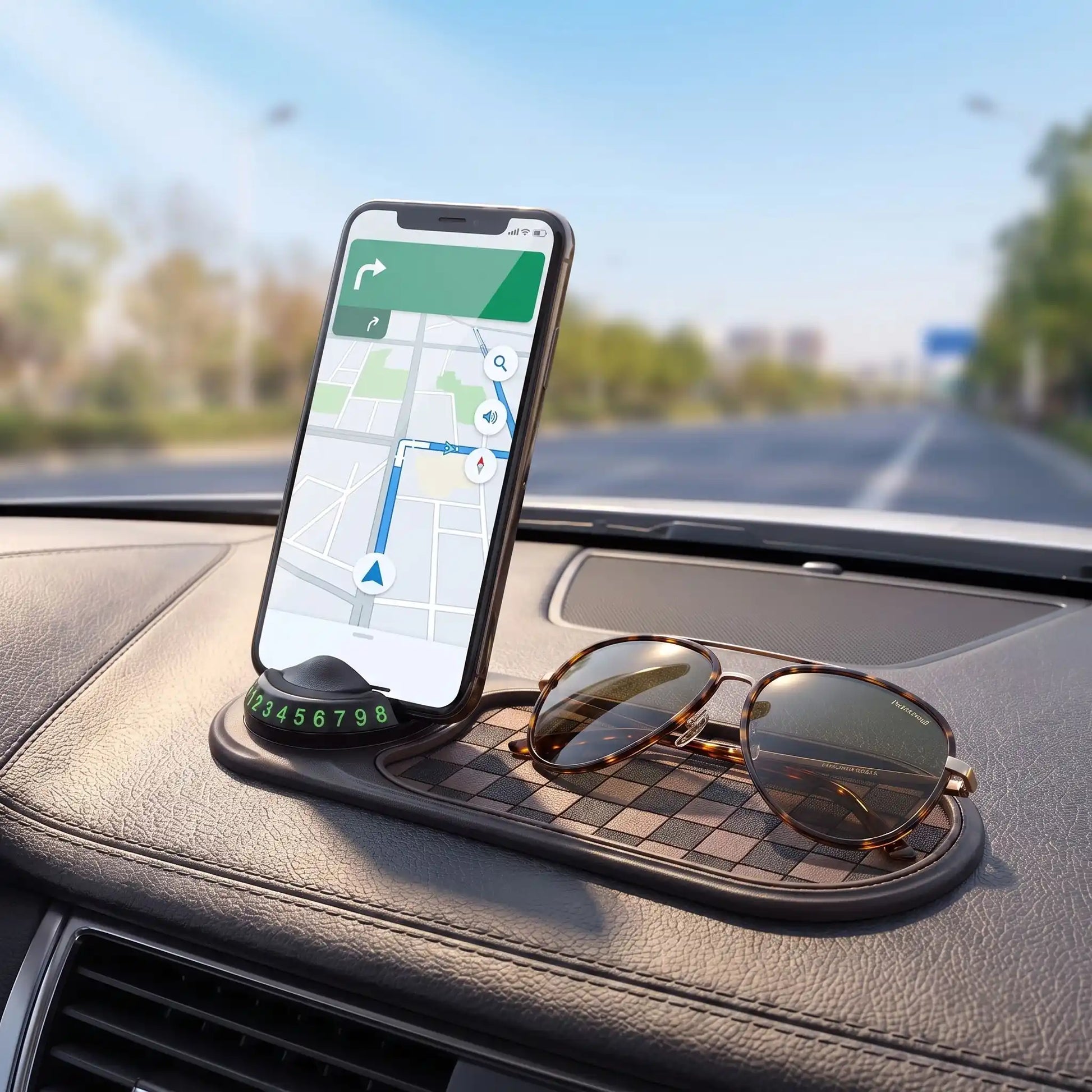 support telephone voiture multifonction