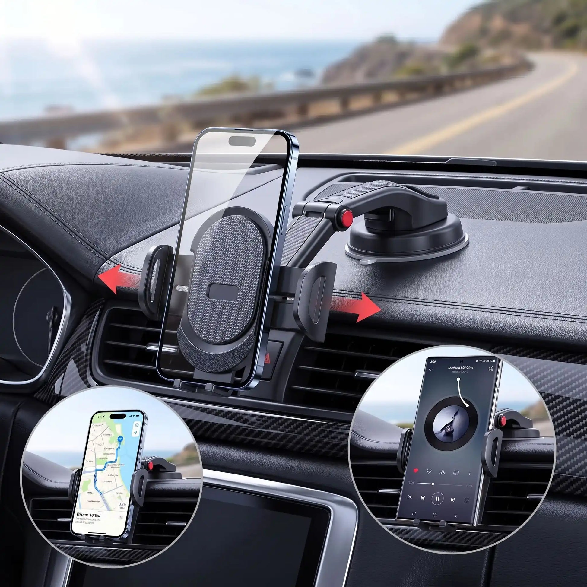 support telephone voiture reglable tout telephone