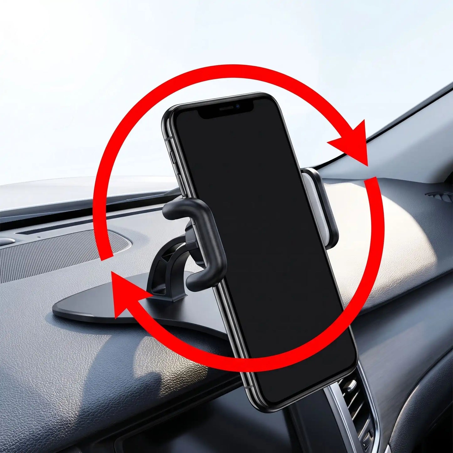 support telephone voiture rotation complete