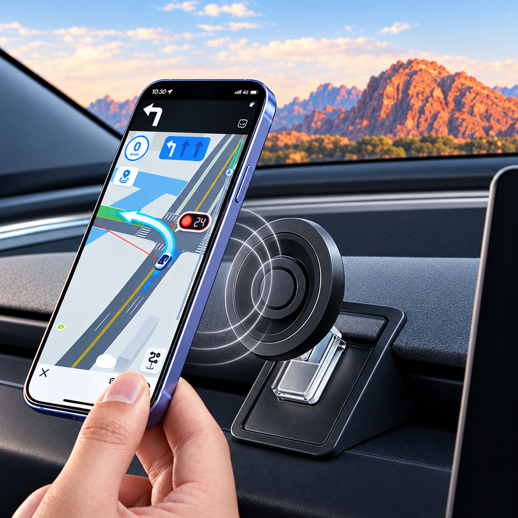 support telephone voiture magnetique tesla utilisation simple
