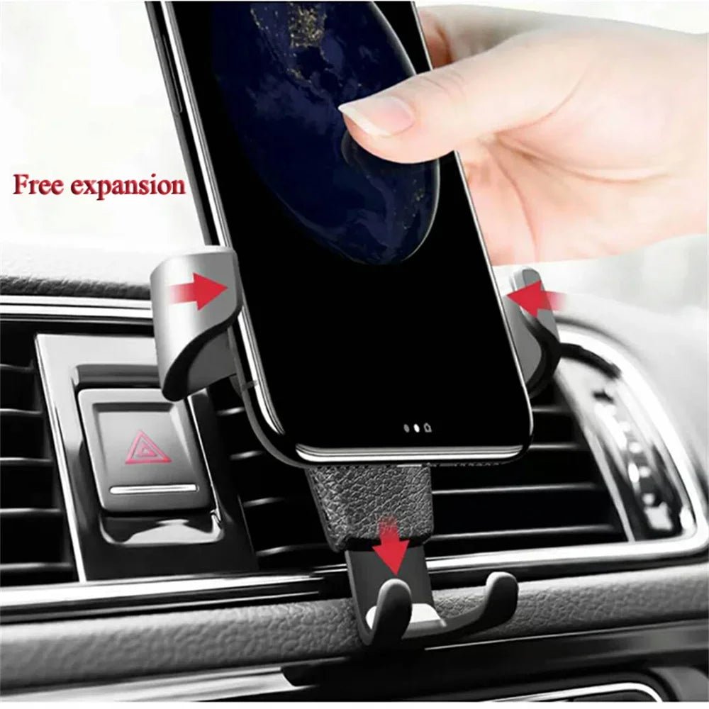 Universal Gravity Auto Phone Holder Car Air Vent Clip Mount Mobile Phone Holder CellPhone Stand Support For iPhone For Samsung - Ambiance Auto